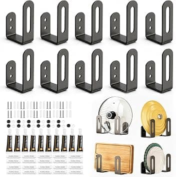 Pack of 10 Pot Lid Holder U Angle Holder Pot Lid Organiser على Amazon.ae - متتبع الأسعار