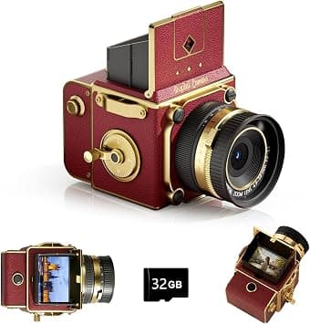 Vintage Digital Camera, 64MP 2.7K Retro Point and Shoot Camera with Autofocus, 2" IPS Waist-Level Screen & 32GB TF Card, 16X Zoom Compact Photography Camera for Beginners Kids Red على Amazon.ae - متتبع الأسعار