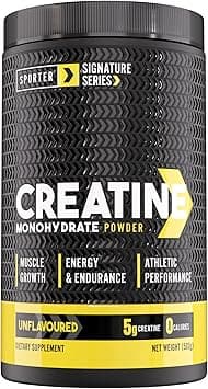 Sporter Creatine Monohydrate Powder | Micronized & Pure Creatine for Muscles, Strength & Recovery | Unflavored, Easy to Mix - 500g, 100 Servings on Amazon.ae - Price Tracker