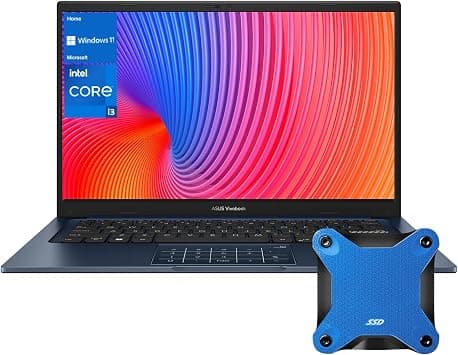 ASUS (Upgraded) Vivobook 14 X1404ZA Slim Laptop With 14-Inch FHD Display 12th Gen Core i3-1215U Processor 8GB RAM 256GB SSD Intel Iris Xe Graphics Windows 11 Blue (Renewed) على Amazon.ae - متتبع الأسعار