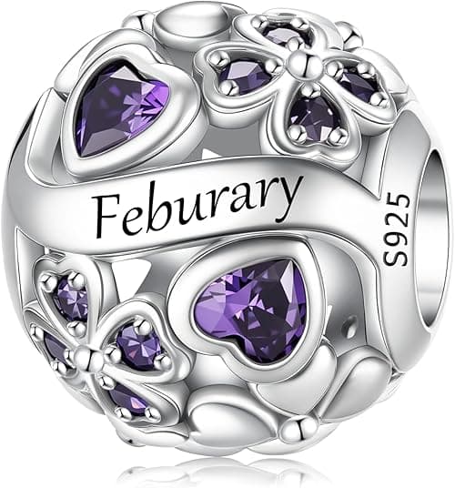 LNQOBU 925 Sterling Silve Lucky Birthstone Charm for Bracelets, With 5A Cubic Zirconia Birthday Charms Dangle Pendant Bead for Pandora Bracelets and Necklaces on Amazon.ae - Price Tracker