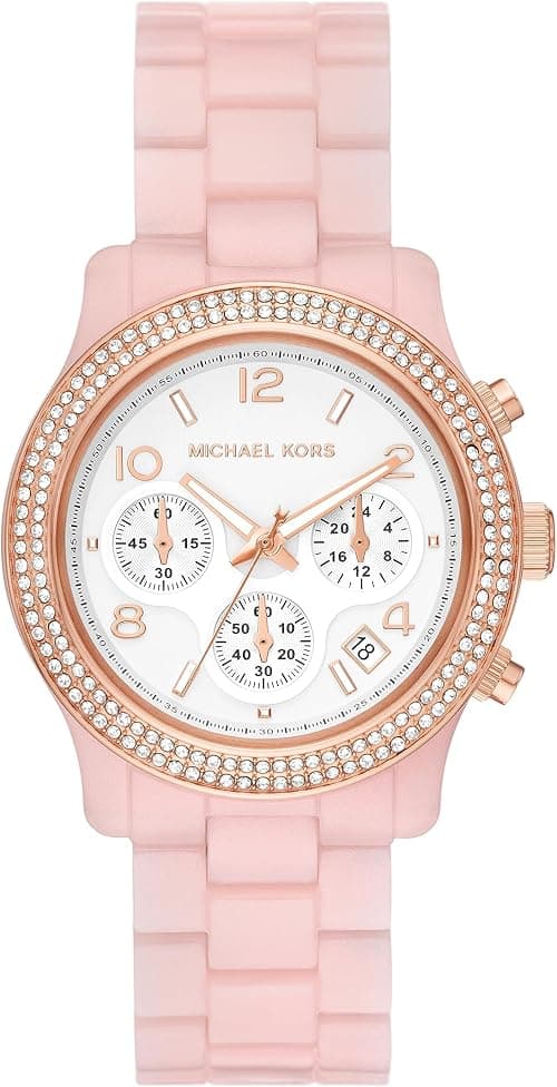 Michael Kors Runway Women's Watch, Stainless Steel Watch for Women with Steel, Ceramic or Silicone Band on Amazon.ae - Price Tracker