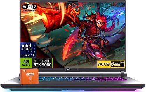 ASUS ROG Strix G18 (2025) Gaming Laptop, NVIDIA RTX 5080 16GB GDDR7, Intel Ultra 9 275HX(Up to 5.4GHz), 18" 240Hz 2.5K Premium Rog Nebula Display, WiFi 7, 64 GB DDR5 RAM, 8 TB SSD, Windows 11 Pro على Amazon.ae - متتبع الأسعار