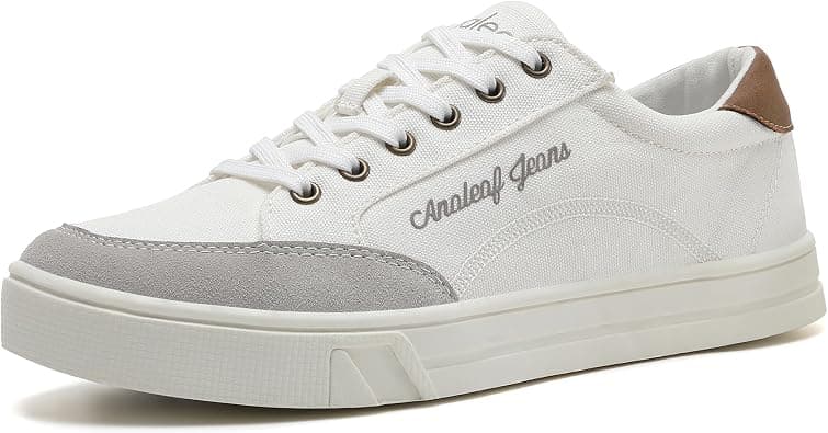 ANALEAF Mens Canvas Sneakers Casual Shoes Low Top Lace Up Shoes على Amazon.ae - متتبع الأسعار