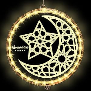 3D Ramadan Kareem String Lights, Moon Star LED Hanging String Lights, Eid Mubarak Ramadan Kareem Lights Islam Window Warm Lights Decorations for Home Indoor Wall Bedroom Party Decor (Star and Moon) - Amazon.ae Price Tracker