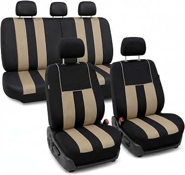 FH Group Car Seat Covers Full Set Cloth - Universal Fit,Automotive SeatCovers,Low Back Front SeatCovers,Airbag Compatible,Split Bench Rear Seat,Washable Car SeatCover for SUV, Sedan, Van Beige on Amazon.ae - Price Tracker