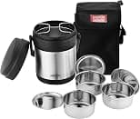 Milton Thermosteel Hot Meal 3 Container Lunch Box Silver - Best Deal Finder