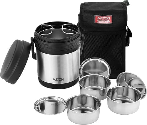 Milton Thermosteel Hot Meal 3 Container Lunch Box Silver on Amazon.ae - Price Tracker