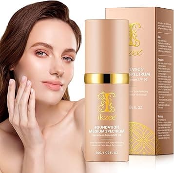 Color Changing Foundation, 4 in 1 Full Coverage SPF50+ Flawless Foundation, Hydrating Longwearing & Waterproof Concealer for All Skin Types, Hides Wrinkles and Lines on Amazon.ae - Price Tracker