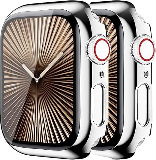 2 Pack Hard Case for Apple Watch Series 11 10 42mm, Shiny Silver on Amazon.ae - Price Tracker