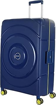 American Tourister Circurity Max 68 cm Small Hardside Cabin Suitcase with Xtrasecu™ 3-Point Locking System & Double Wheels for Men & Women - Deep Blue, Deep Blue, M, American Tourister Circurity Max on Amazon.ae - Price Tracker