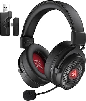 EKSA Wireless Gaming Headset with Microphone for PC, 7.1 Surround Sound, 20 ms Ultra-Low Latency, 2.4G BT USB Gamer Headphones with 50Hr Battery, Wired Computer Headset for PS4 PS5 Laptop - متتبع أسعار Amazon.sa