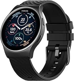 Motorola Moto Watch 120 - Premium Bluetooth Smartwatch with AMOLED Display, 10-Day Battery, Heart Rate & SpO2 Tracking, Fitness & Health Monitoring, Compatible with Android and iPhone - Phantom Black - Amazon.ae Price Tracker