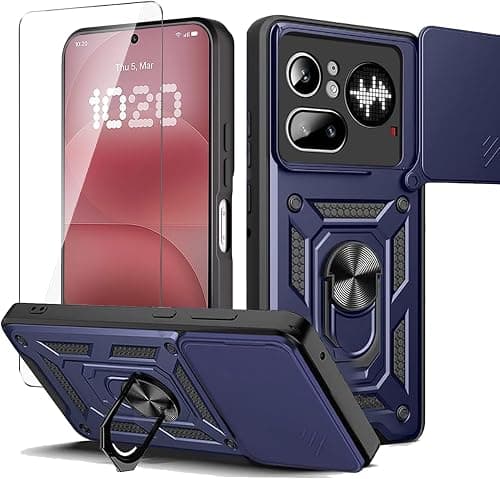 Case for Nothing Phone (4a) Pro (6.83") + 1 x Tempered Film Glass Screen Protector - Full Body Heavy Duty Shockproof Hard PC Soft TPU Bumper Protection Cover-Blue on Amazon.ae - Price Tracker