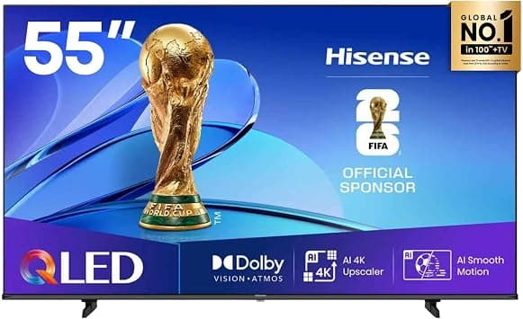 Hisense 55 Inch Q61Q QLED 4K Smart TV (2025 Model - UAE Version) 55 Inch QLED Smart TV With VIDAA OS, Game Bar, 4K AI Upscaler, Dolby Vision & Atmos, AI Smooth Motion, Game Bar, Voice Control - 55Q61Q - Amazon.ae Price Tracker