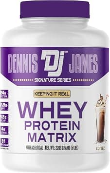 Dennis James Signature Series 100% Whey Protein Powder | 2268g, 81 Serving (5 Lbs, Coffee) on Amazon.ae - Price Tracker