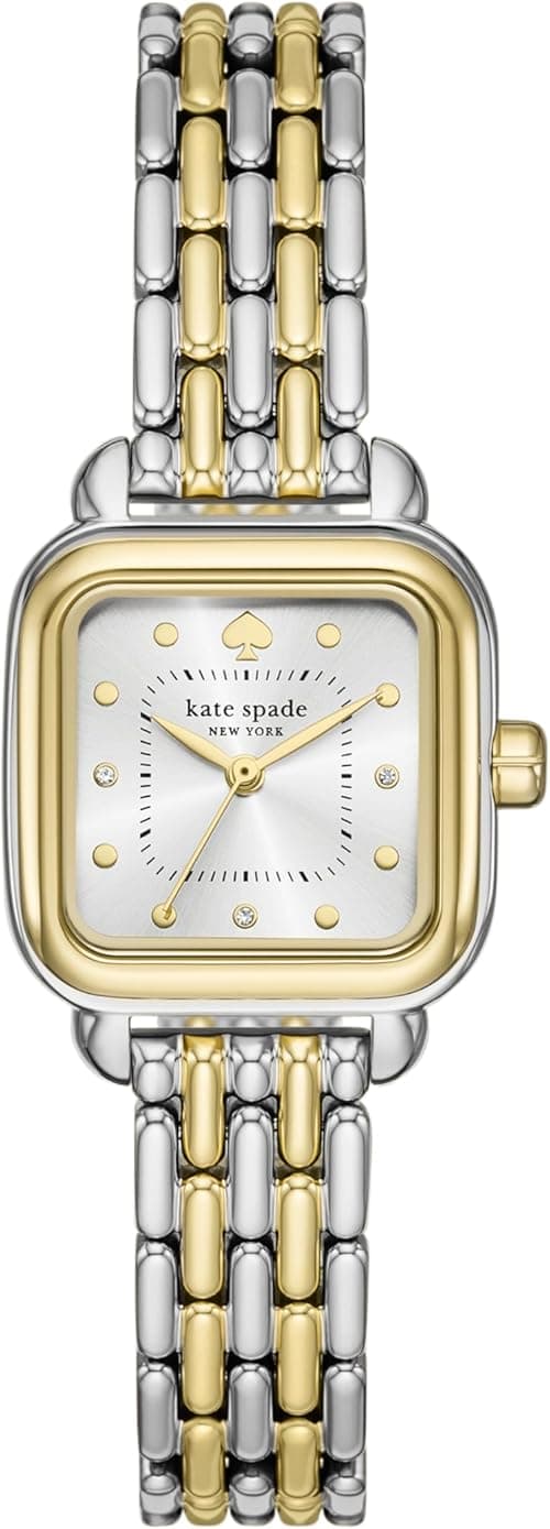Kate Spade New York Gracie Square Women's Watch with Stainless Steel Bracelet or Leather Band, Two Tone on Amazon.ae - Price Tracker