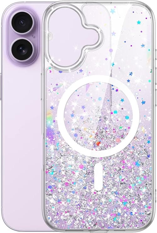 JETech Magnetic Glitter Case for iPhone 17, Purple على Amazon.ae - متتبع الأسعار