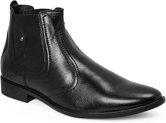 Red Chief Men's Genuine Leather Ankle Boots | Stylish Slip-On Formal & Casual Footwear with Durable Sole | RC3498 على Amazon.ae - متتبع الأسعار