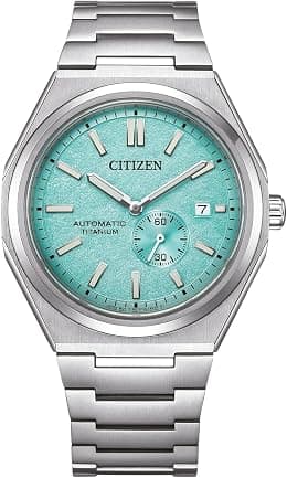 Citizen NJ0180-80M Automatic Men's Watch Titanium 10 Bar Analogue Date Silver, bracelet - دليلك لأفضل العروض
