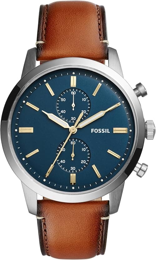 Fossil Mens Quartz Watch, Analog Display And Leather Strap Fs5279 One Size on Amazon.ae - Price Tracker