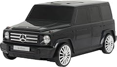 Best Ride On Cars Mercedes G-Class Suitcase Ride On Push Car, Carry-On Luggage for Travel, Realistic Car Look, Inbuilt Storage Space, Compact Size, For Kids Aged 2-6 Years, Large, Black - متتبع أسعار Amazon.sa
