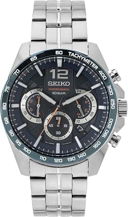 Seiko Men's Quartz Watch Stainless Steel with Silicone Strap - Best Deal Finder