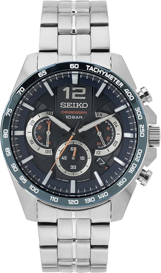 Seiko Men's Quartz Watch Stainless Steel with Silicone Strap on Amazon.ae - Price Tracker