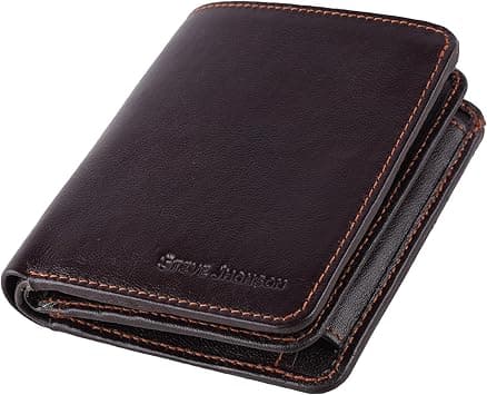 Steve Jhonson Pure Leather Purse for Men - RFID Protected Wallets for Men - Bi Fold Slim Wallet for Men - Original Men's Wallet for Gift - Pop Up Leather Wallet for Men, Brown Softy, M, Modern on Amazon.ae - Price Tracker