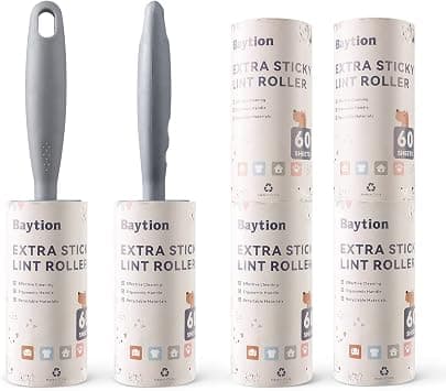 Lint Roller Remover Hair Kit- Extra Sticky Reusable Lint Remover with 360 Sheets(6 Rollers+2 Upgraded Handles)-Fluff Brush for Clothes/Furniture/Bed/Car/Dog Cat Hair/Carpet/Dust on Amazon.ae - Price Tracker