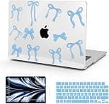 B BELK Compatible with MacBook Air 13 inch Case 2025 2024 2023 2022 Release M4 M3 M2 A3240 A3113 A2681, Plastic Hard Shell+Keyboard Cover+Screen Protector for MacBook Air 13.6 inch Case, Blue Bow - Best Deal Finder