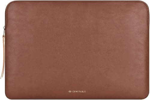 Comfyable Slim Protective Laptop Sleeve Compatible with 13/14 Inch MacBook Air & MacBook Pro M5/M4/M3/M2 Pro/Max 2026, Mac Travel Case, Laptop Pouch, Slim PU Leather Cover, Brown على Amazon.ae - متتبع الأسعار