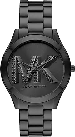 Michael Kors Women's Slim Runway Logo Black Stainless Steel Bracelet Watch (Model: MK4734) - Amazon.ae Price Tracker