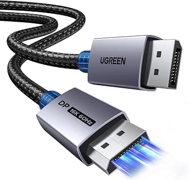 UGREEN 16K 8K Displayport Cable DP 2.1 Compatible with Monitor/Laptop 2M | Support 16K@60Hz 8K@120Hz 4K@240Hz 80Gbps HDR Displayport 2.1 Nylon Braided Cable Compatible with Graphics PC TV etc on Amazon.ae - Price Tracker