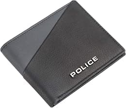 Police Boss Men's Leather Wallets with RFID (PT2978999_5-56_Navy/Black) - Best Deal Finder