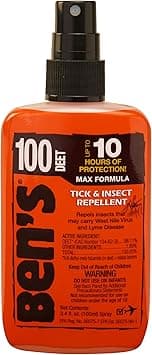 Ben's Ben s 100% DEET Mosquito, Tick and Insect Repellent Pump Spray, Repel Insects, Maximum Long Lasting Bug Protection, Fragrance Free, TSA Approved, Airplane Travel Size, Best Full Coverage, 3.4oz - Amazon.ae Price Tracker