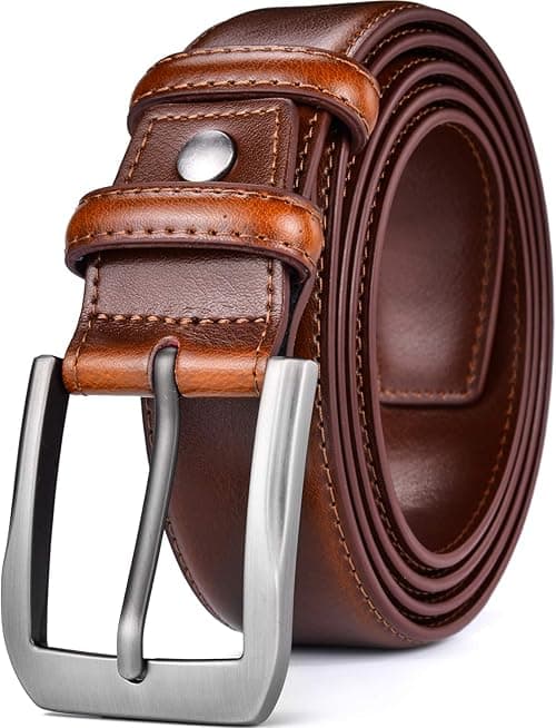 beltox fine Men’s Casual Leather Jeans Belts 1 1/2” Wide 4MM Thick Alloy Prong Buckle Work Dress Belt for Men on Amazon.ae - Price Tracker