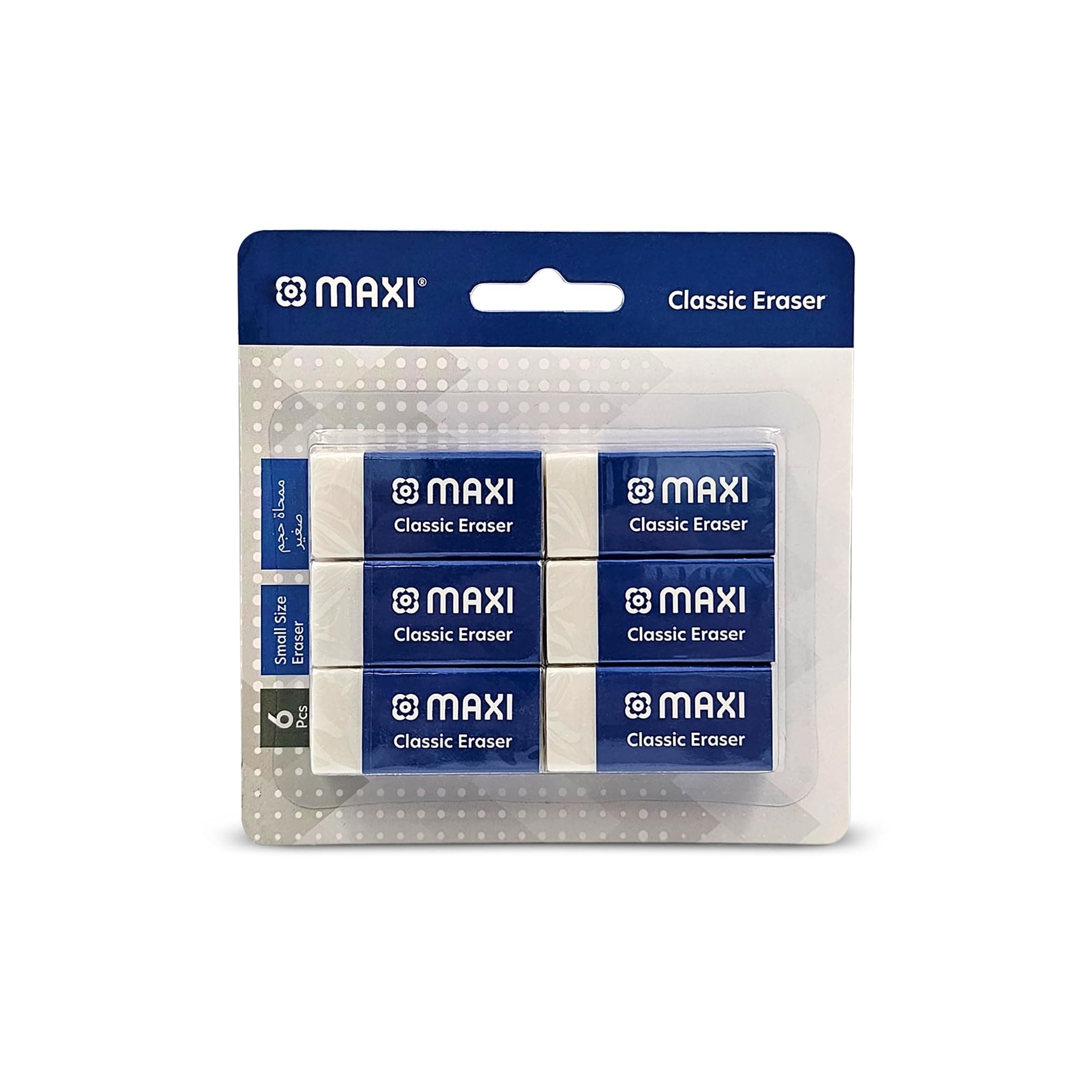 Maxi Classic Dust Free Eraser Medium [Pack of 6pc Blister] For erasing performance for School, Office and Home on Amazon.ae - Price Tracker