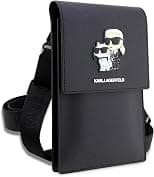CG MOBILE Karl Lagerfeld Saffiano K&C NFT Phone Pouch, Officially Licensed, Adjustable Strap, Daily Use, Durable Quality, Luxury Design, Handy & Easy To Use, Compact & Portable (Black) - Best Deal Finder