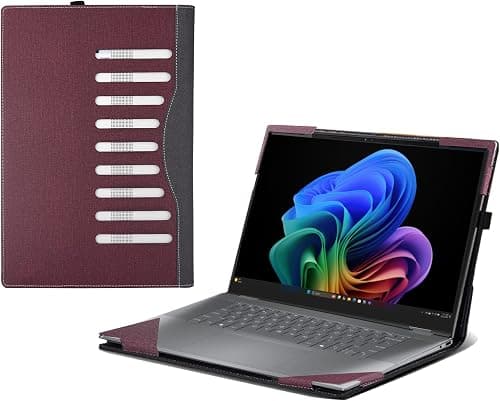 Laptop Case for HP Omnibook X Flip 16" Next Gen AI Laptop(16-asXXXXna 16-arXXXXna 16-ar0047nr) 2-in-1 16inches[Not Other Models] PU Leather Protective Bag Detachable Shell (Wine Red) على Amazon.ae - متتبع الأسعار