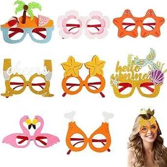 Kastwave Party Hawaiian Sunglasses, 8 Pcs Novelty Favors Glasses, Cool Tropical Holiday Decoration Props Fun Summer Photo Booth Props, Adults Kids Supply on Amazon.ae - Price Tracker