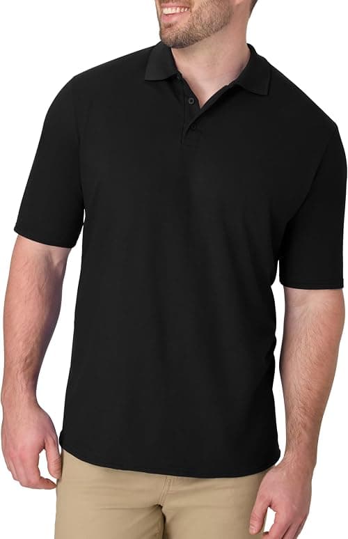 Hanes Men’s X-Temp Short Sleeve Polo Shirt, Midweight Men's Shirt على Amazon.ae - متتبع الأسعار