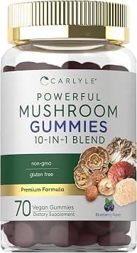 Carlyle Mushroom Supplement Gummies | 70 Vegan Gummies | 10-in-1 Blend | Non-GMO & Gluten Free on Amazon.ae - Price Tracker