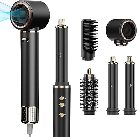 5 in 1 Hairstyler with One-Touch Cool Shot & Air Coanda Wrap | 110,000 RPM Ultra-Fast Salon Air Styler for Women | Professional Hair Styling Devices, Curler & Dryer Set for Home & Travel on Amazon.ae - Price Tracker