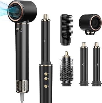 5 in 1 Hairstyler with One-Touch Cool Shot & Air Coanda Wrap | 110,000 RPM Ultra-Fast Salon Air Styler for Women | Professional Hair Styling Devices, Curler & Dryer Set for Home & Travel - Best Deal Finder