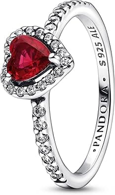 Pandora 198421C02 Women's Ring Raised Heart Red on Amazon.ae - Price Tracker