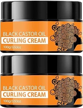 2 PCS Black Castor Oil Curl Defining Cream, Anti-Frizz Curling Cream, Hydrating Hair Mask Curl Cream to Define All Curly Types & Hair Textures on Amazon.ae - Price Tracker