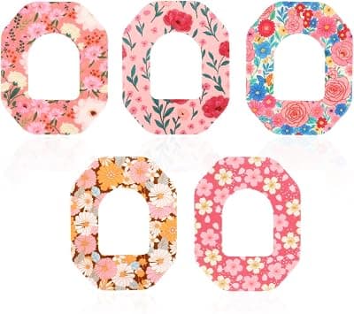 25pcs Adhesive Patches for Omnipod 5, Waterproof & Breathable CGM Sensor Overpatch Tape Strong Hold Adhesive Covers for Pod Accessories (Floral Print) - Best Deal Finder