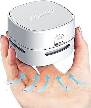 TRZLIFE Desk Vacuum Cleaner, Mini Table Vacuum Improved Details AA Batteries Cordless Vac Sucks up Tiny Items Crumbs for Desktop Drawer Countertop Perfect Valentine's Day gift on Amazon.ae - Price Tracker