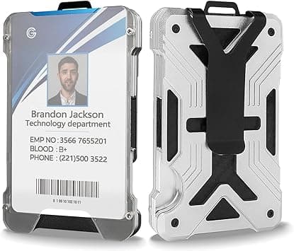 kullder Wallet with Metal Money Clip, Airtag Wallet for Men(No Airtag), Minimalist Wallet with a Clear ID Card Holder, Slim Carbon Fiber Money Clip, Wallets for Men, RFID Blocking Tactical Wallet Gift on Amazon.ae - Price Tracker